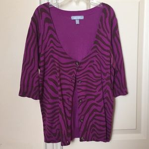 DELIA*S Tiger Striped Cardigan